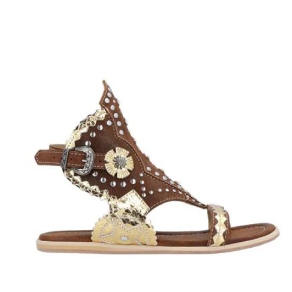 El Vaquero Maya Sandals - limited edition Mou/gold. Sz. 40 - Picture 9 of 16